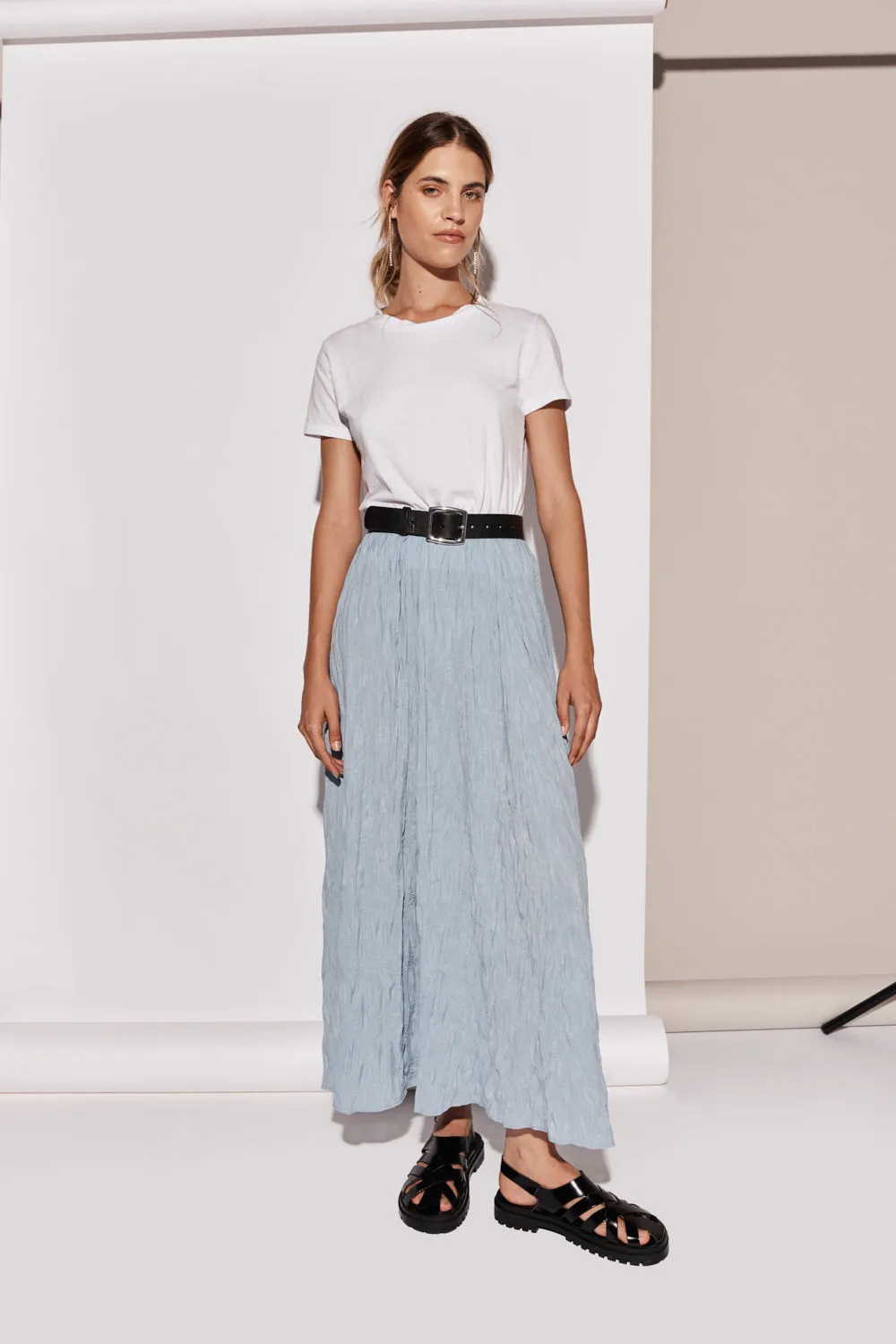 Solara Midi Skirt Sky