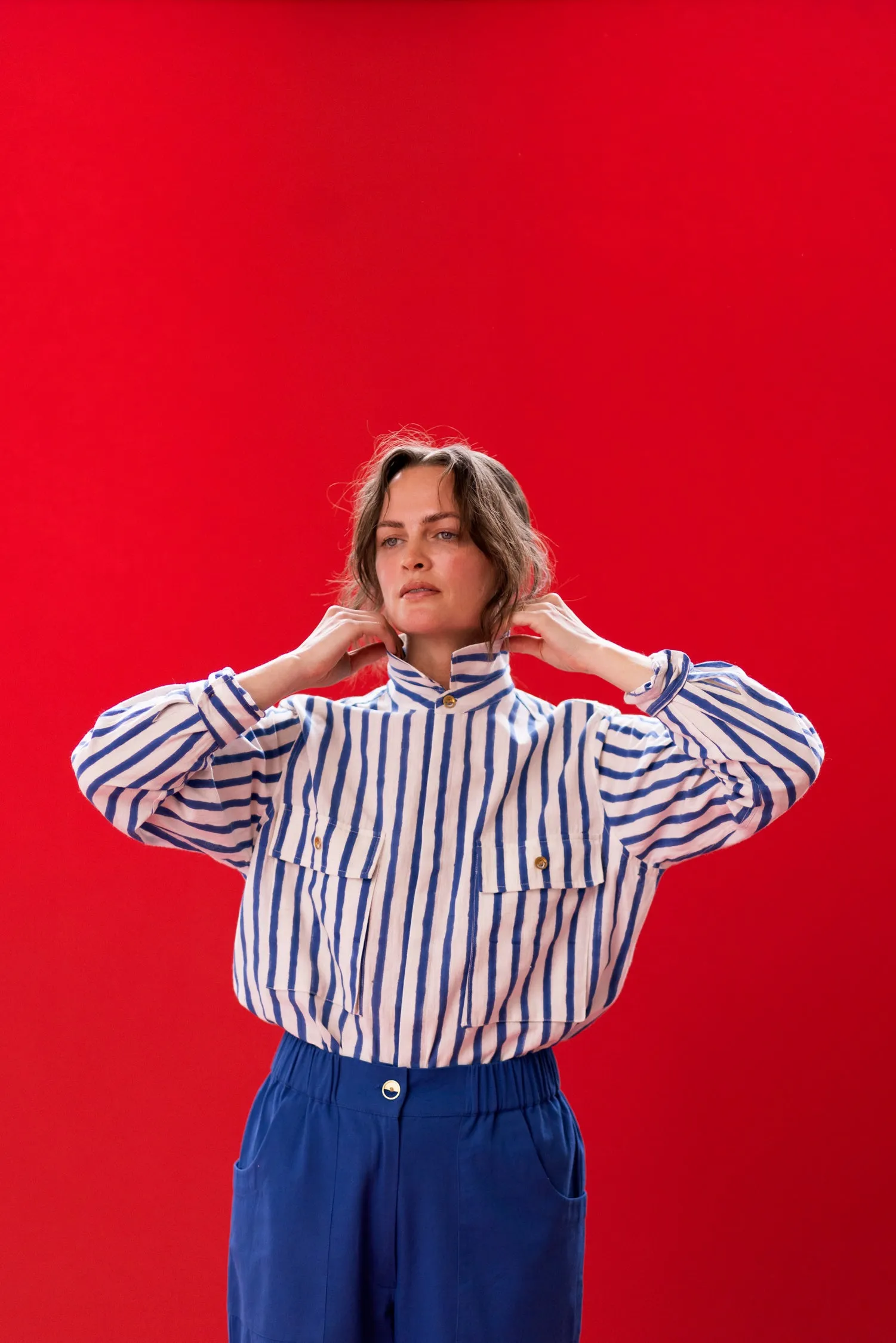 Summer Shirt in Blue Stripe