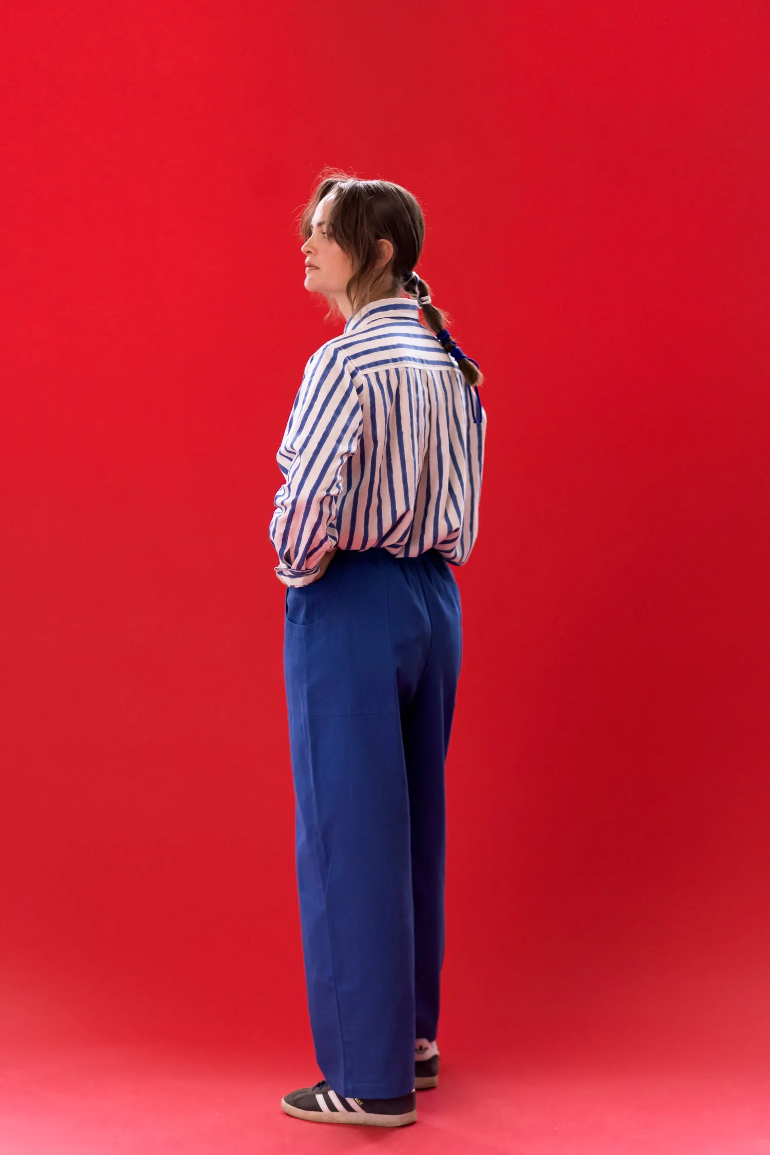 Summer Shirt in Blue Stripe