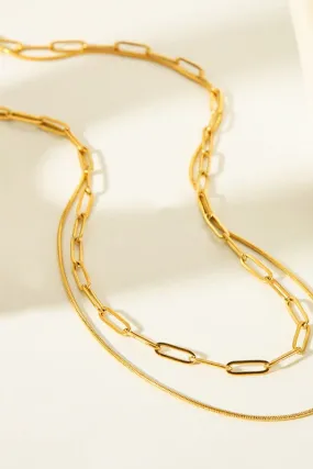 The Autumn 18k Layered Chain Necklace