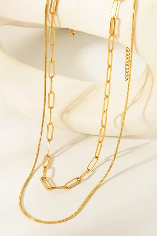 The Autumn 18k Layered Chain Necklace