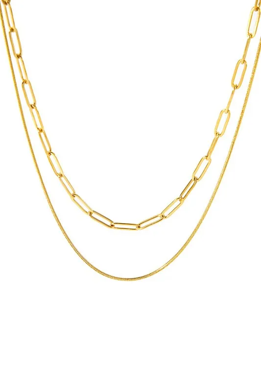 The Autumn 18k Layered Chain Necklace