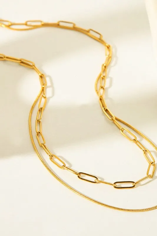 The Autumn 18k Layered Chain Necklace