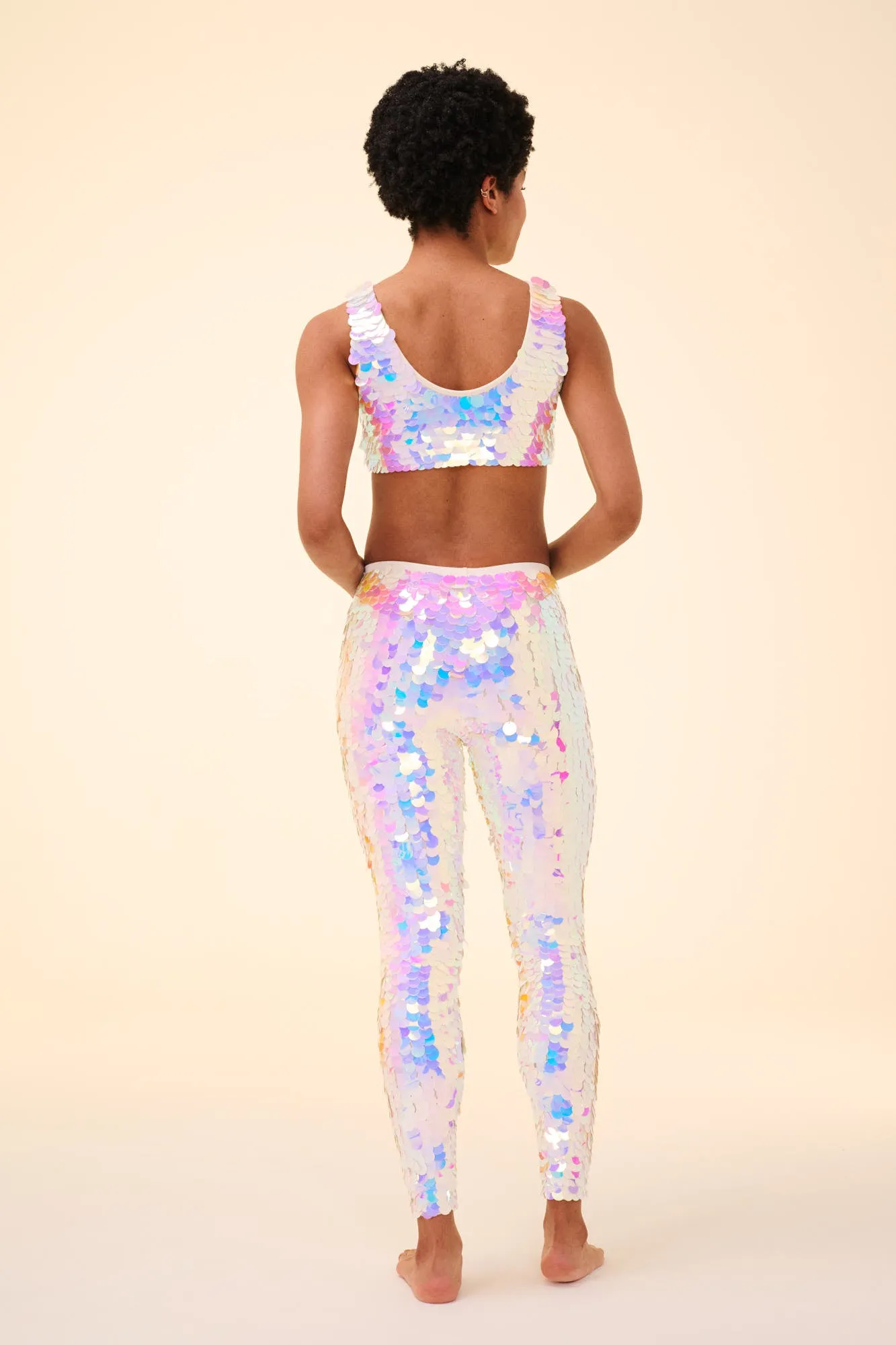 TWINKS SEQUIN CROP TOP - OPAL